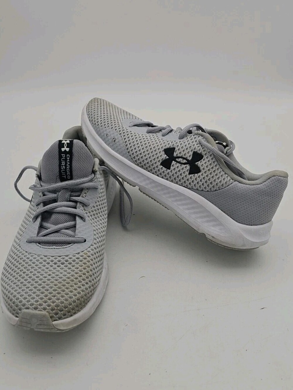 Under Armour 3024889 Women's UA Charged Pursuit 3 Running Shoes Halo Gray, SZ 10